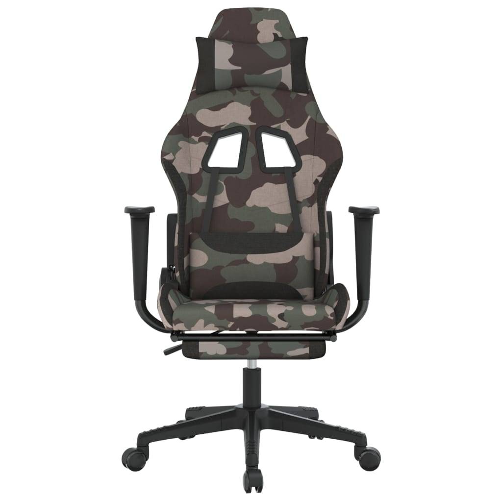 vidaXL Gaming-Stuhl mit Fußstütze Tarnfarben und Schwarz Stoff