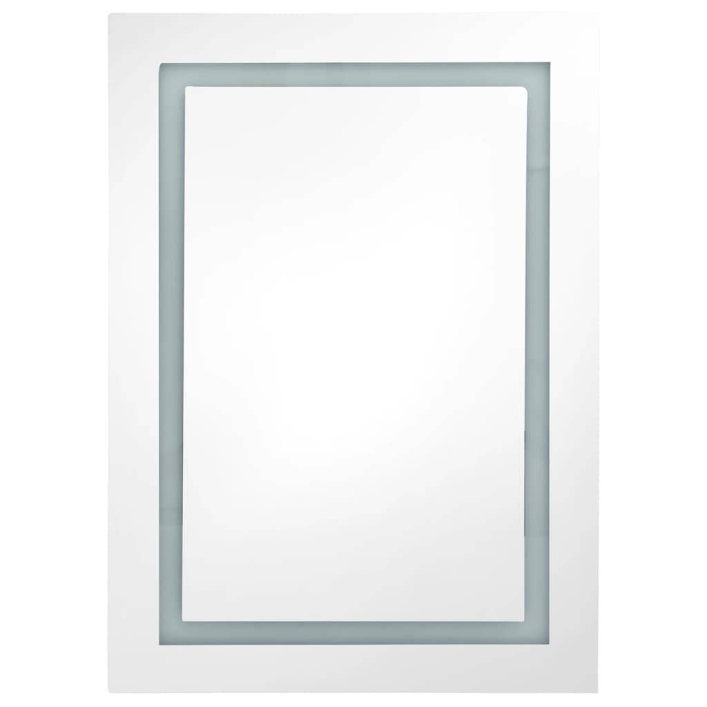 vidaXL LED-Spiegelschrank fürs Bad Eichenoptik 50x13x70 cm