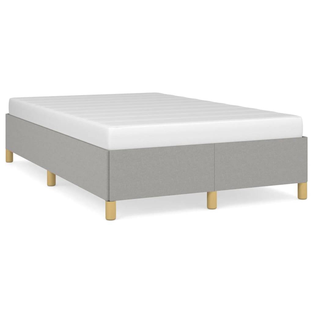 vidaXL Bettgestell ohne Matratze Hellgrau 120x200 cm Stoff
