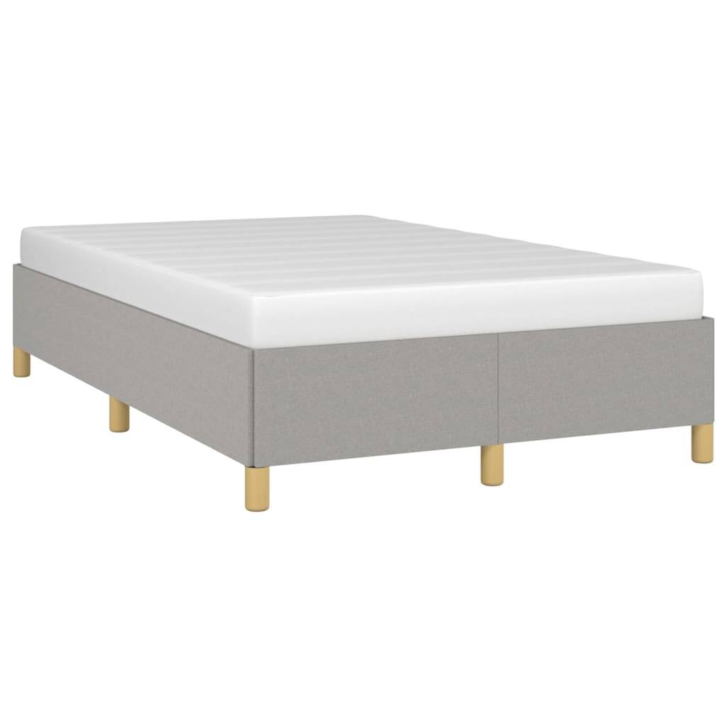 vidaXL Bettgestell ohne Matratze Hellgrau 120x200 cm Stoff