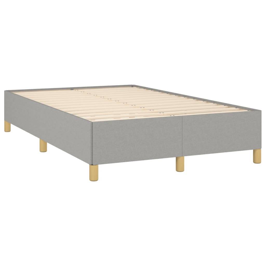 vidaXL Bettgestell ohne Matratze Hellgrau 120x200 cm Stoff