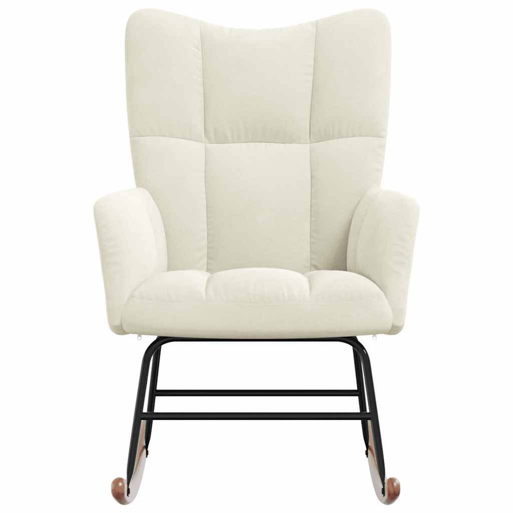 vidaXL Schaukelstuhl Samt Creme