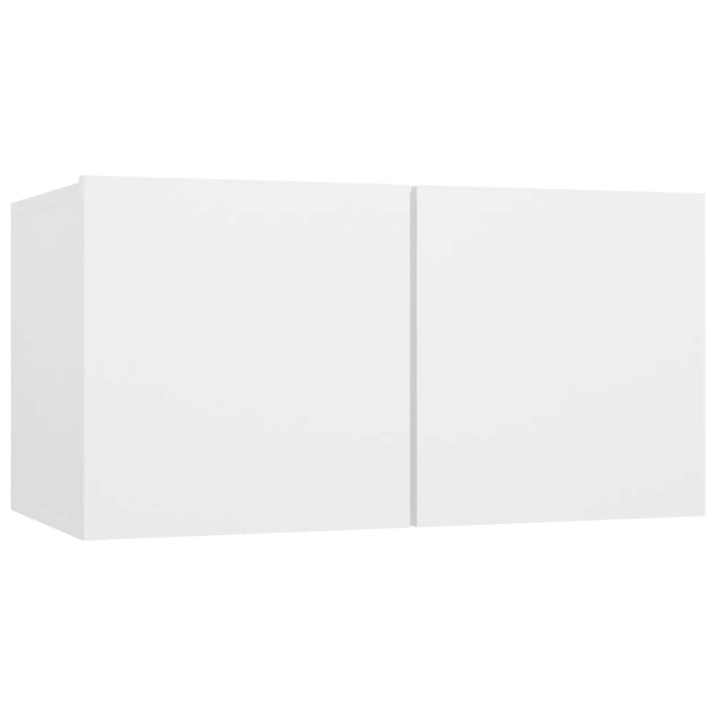 vidaXL 2-tlg. TV-Schrank-Set Weiß Holzwerkstoff