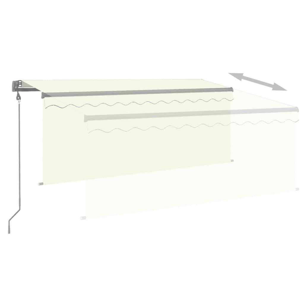 vidaXL Markise Automatisch Einziehbar mit Volant 3,5x2,5 m Creme