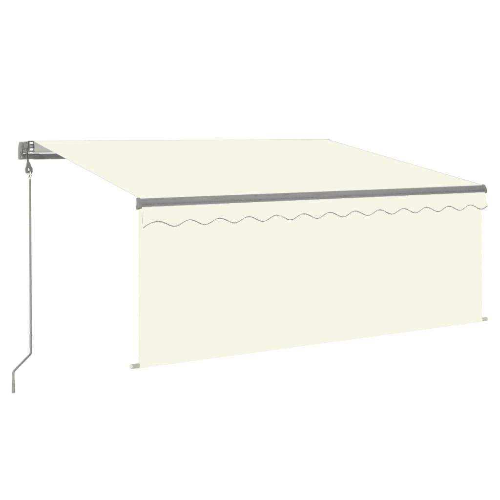 vidaXL Markise Automatisch Einziehbar mit Volant 3,5x2,5 m Creme