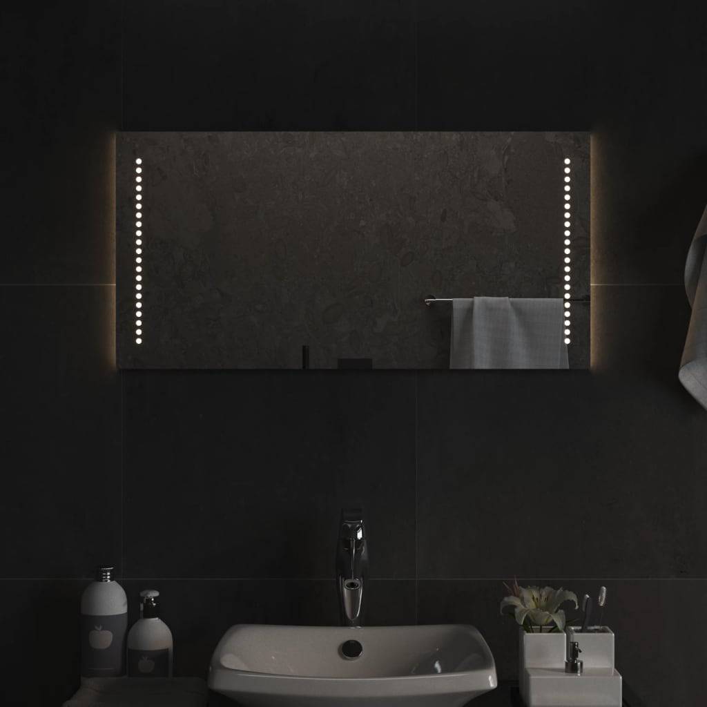 vidaXL LED-Badspiegel 80x40 cm