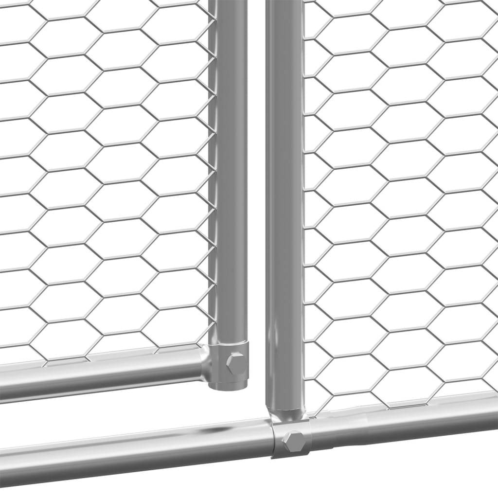vidaXL Outdoor-Hühnerkäfig 3x8x2 m Verzinkter Stahl