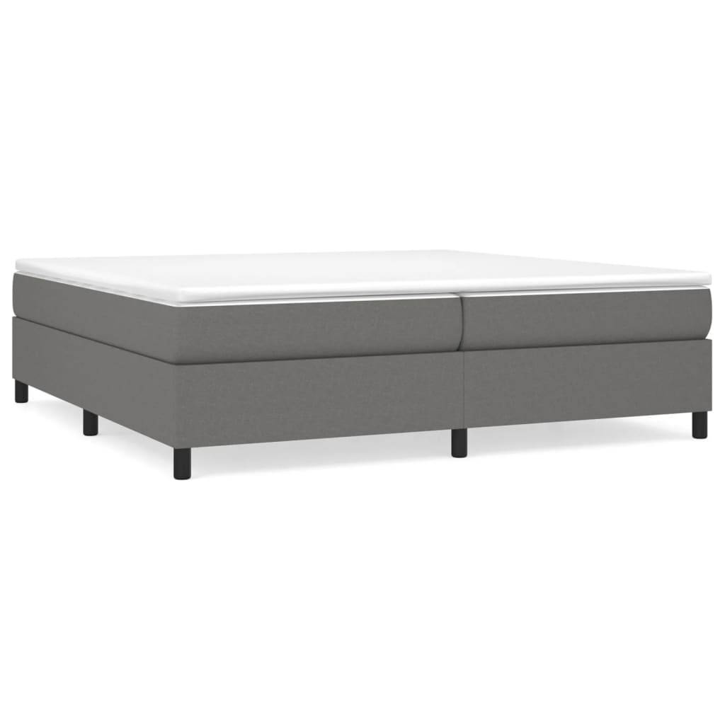 vidaXL Bettgestell ohne Matratze Dunkelgrau 200x200 cm Stoff