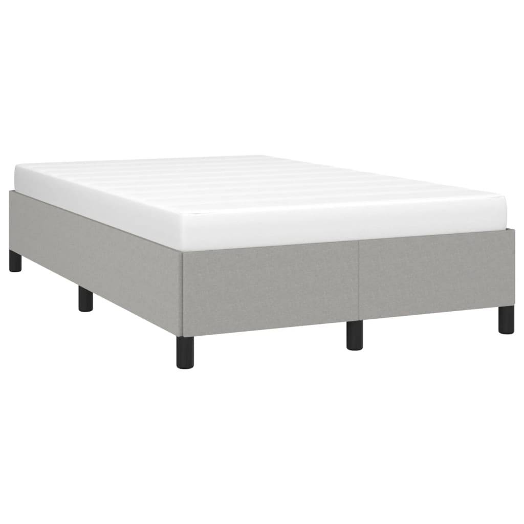 vidaXL Bettgestell ohne Matratze Hellgrau 120x200 cm Stoff