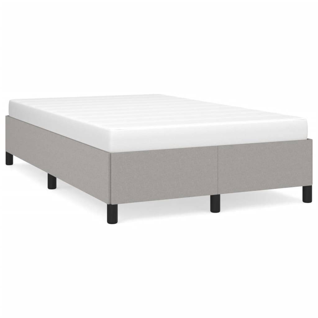 vidaXL Bettgestell ohne Matratze Hellgrau 120x200 cm Stoff