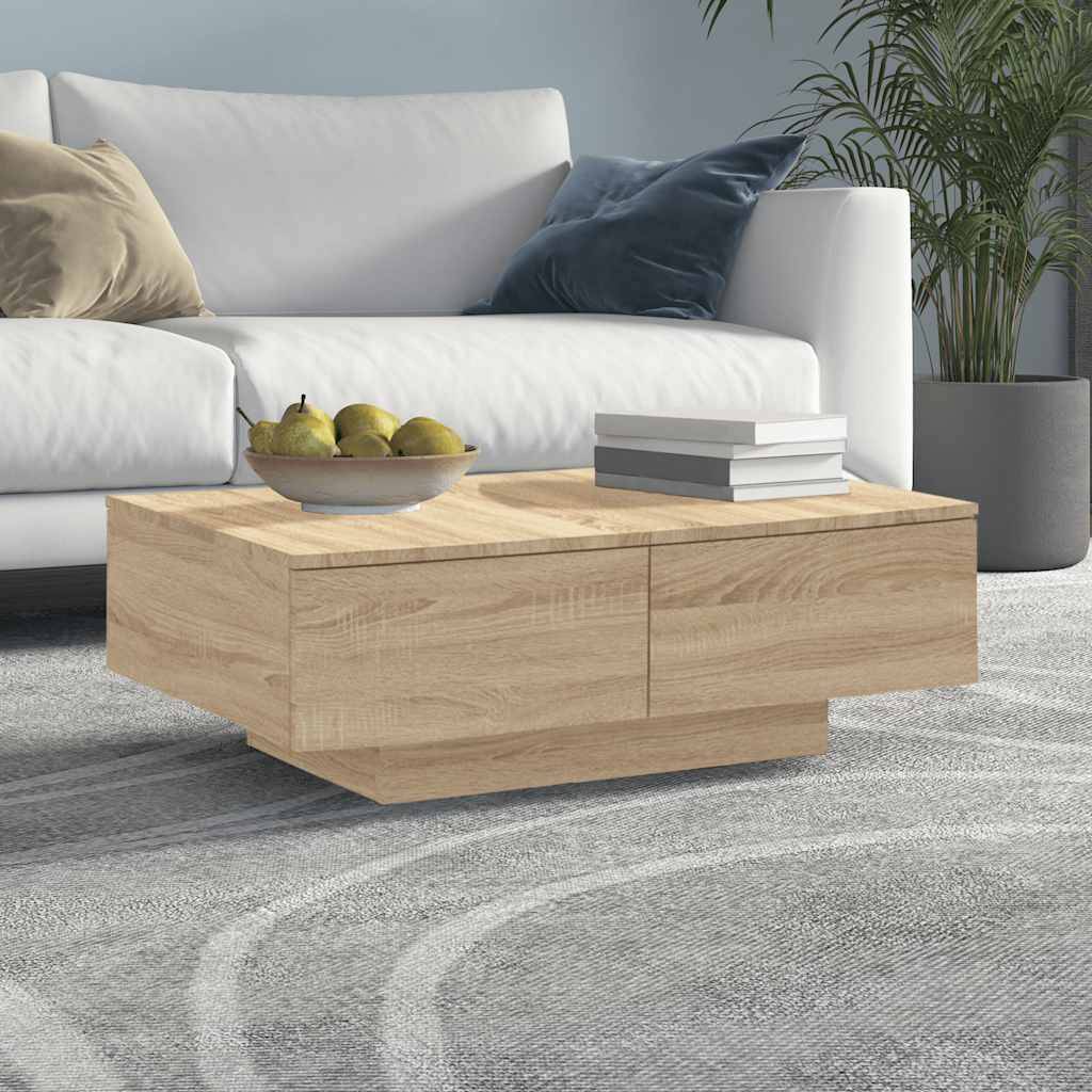 vidaXL Couchtisch Sonoma-Eiche 90x60x31 cm Holzwerkstoff