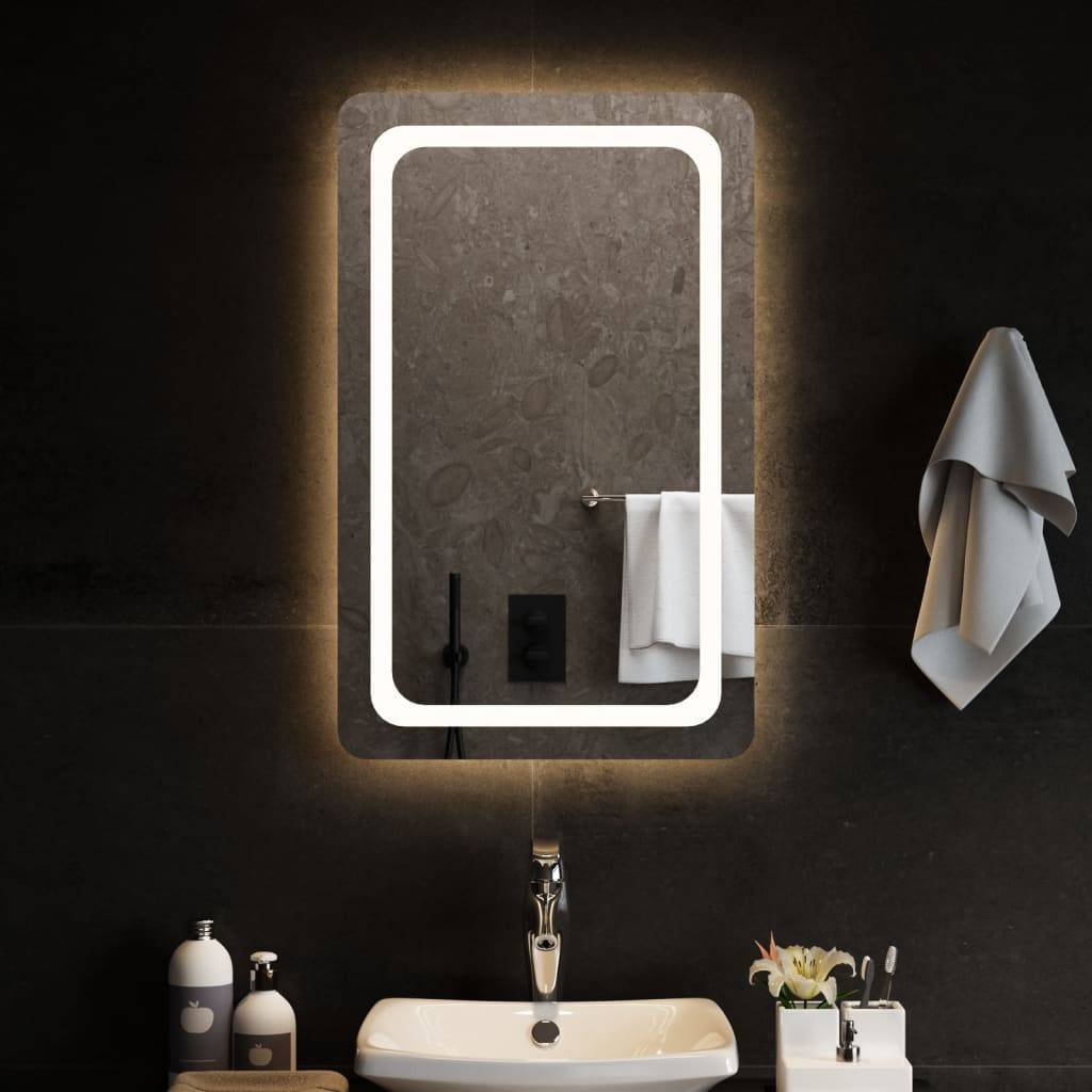 vidaXL LED-Badspiegel 50x80 cm
