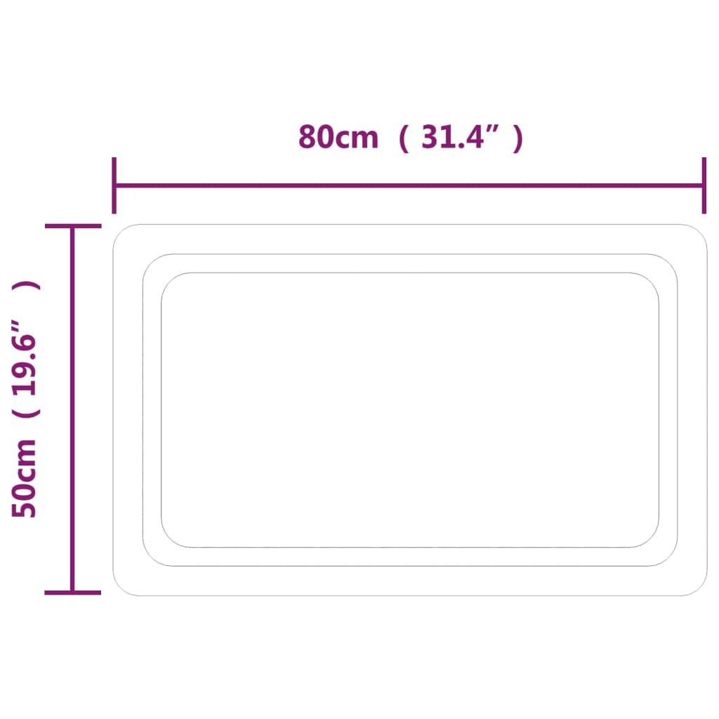 vidaXL LED-Badspiegel 50x80 cm