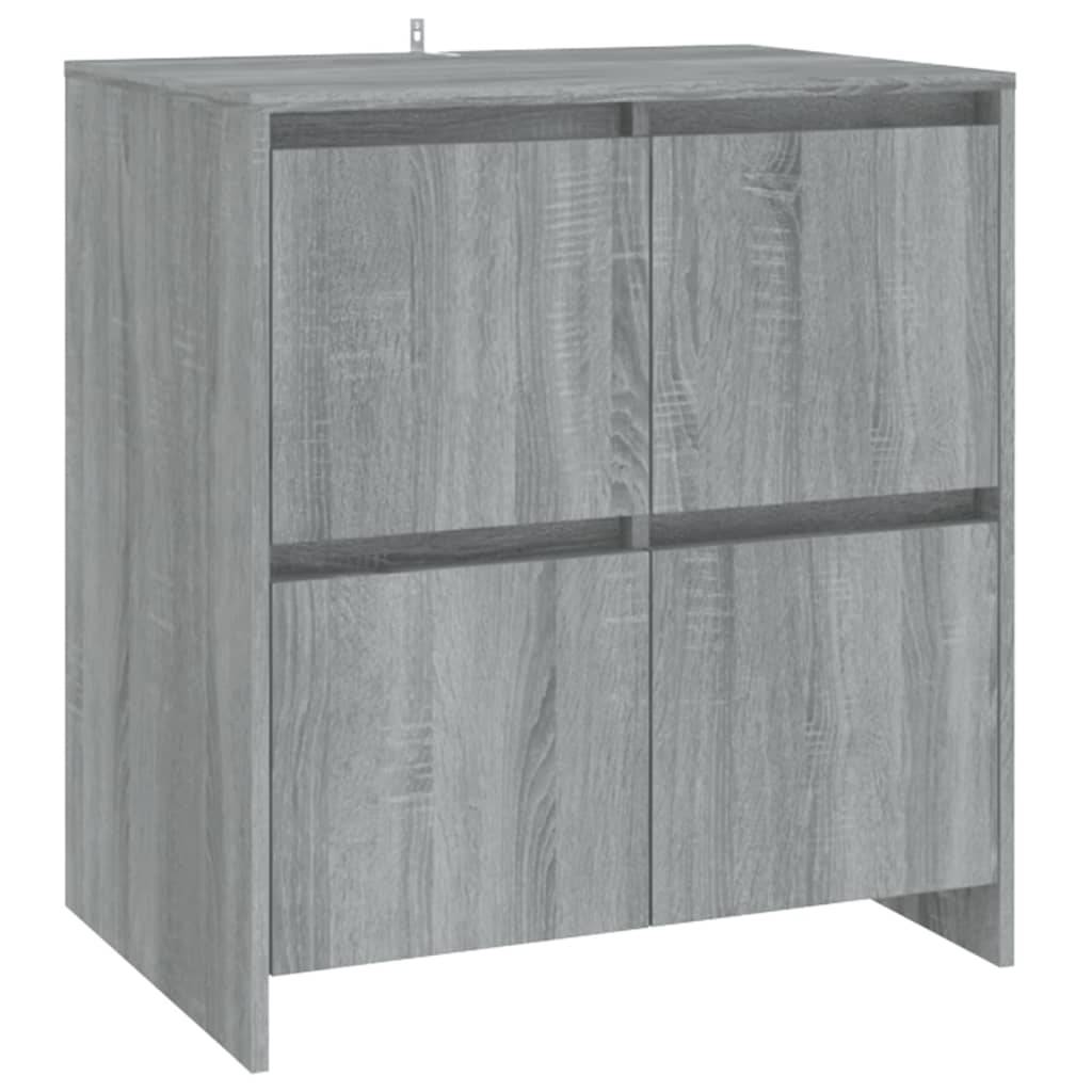 vidaXL Sideboards 2 Stk. Grau Sonoma 70x41x75 cm Holzwerkstoff