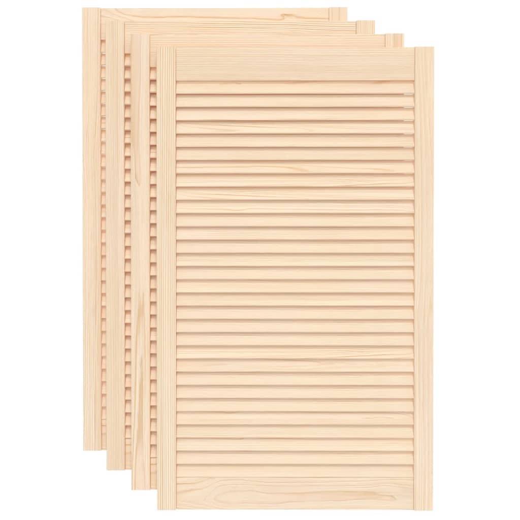 vidaXL Schranktüren Lamellen-Design 4 Stk. 99,3x59,4 cm Massivholz