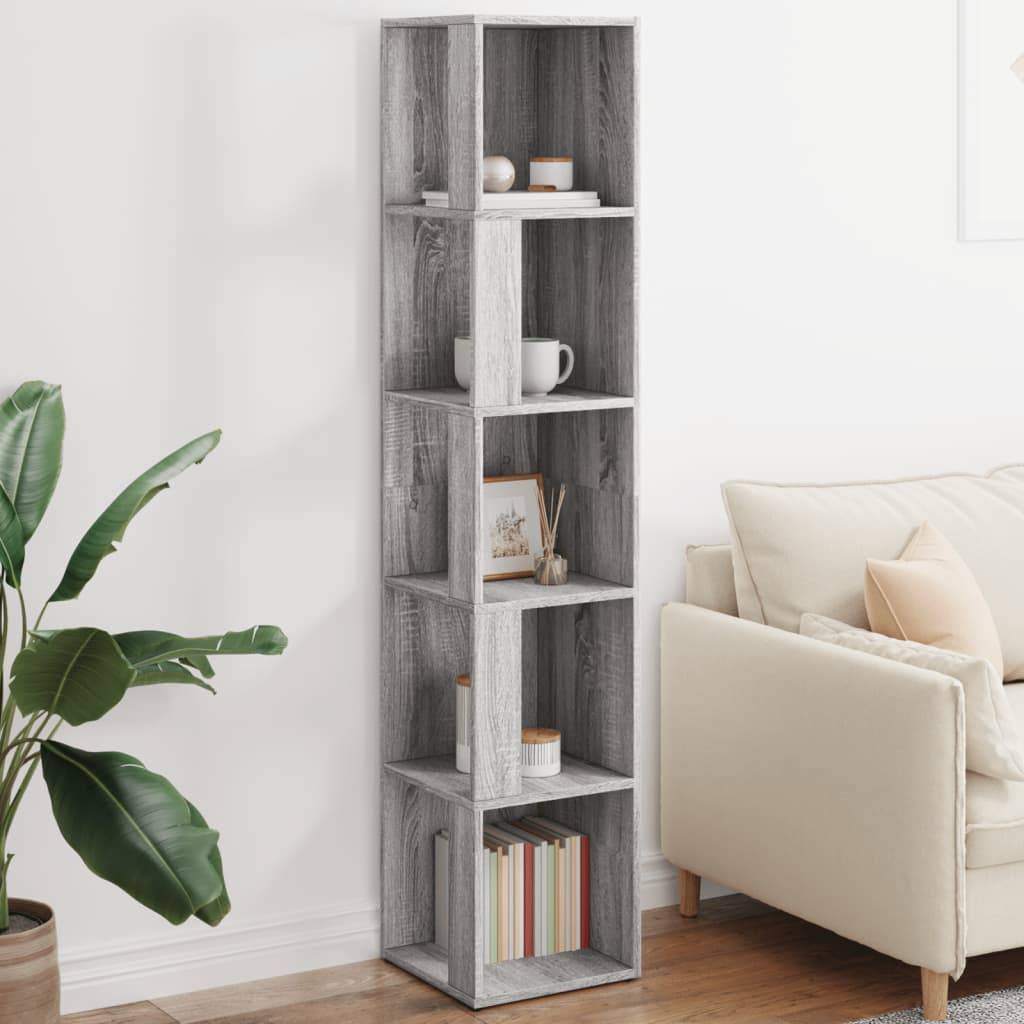vidaXL Eckregal Grau Sonoma 33x33x164,5 cm Holzwerkstoff