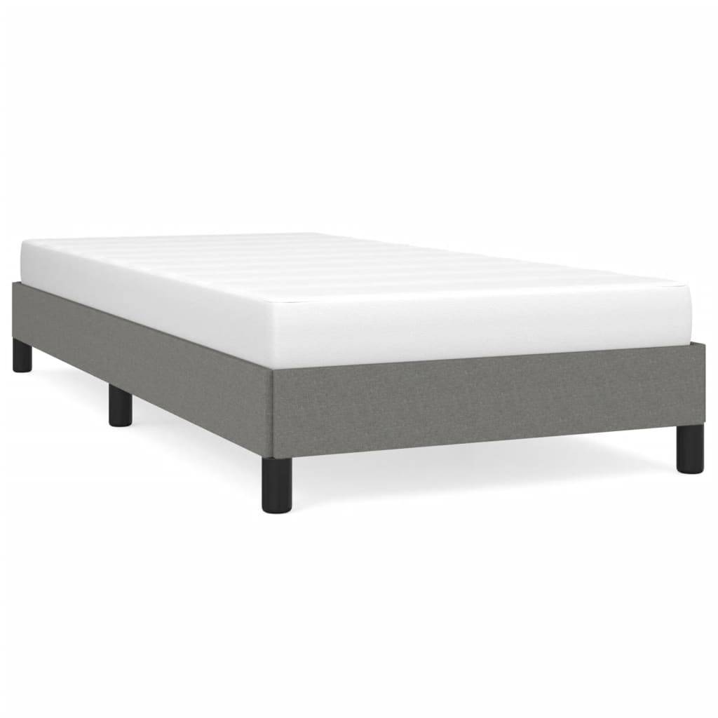 vidaXL Bettgestell ohne Matratze Dunkelgrau 100x200 cm Stoff