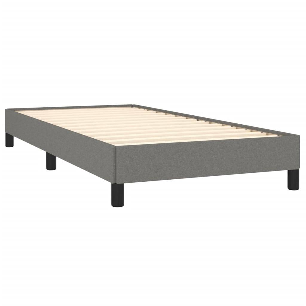 vidaXL Bettgestell ohne Matratze Dunkelgrau 100x200 cm Stoff