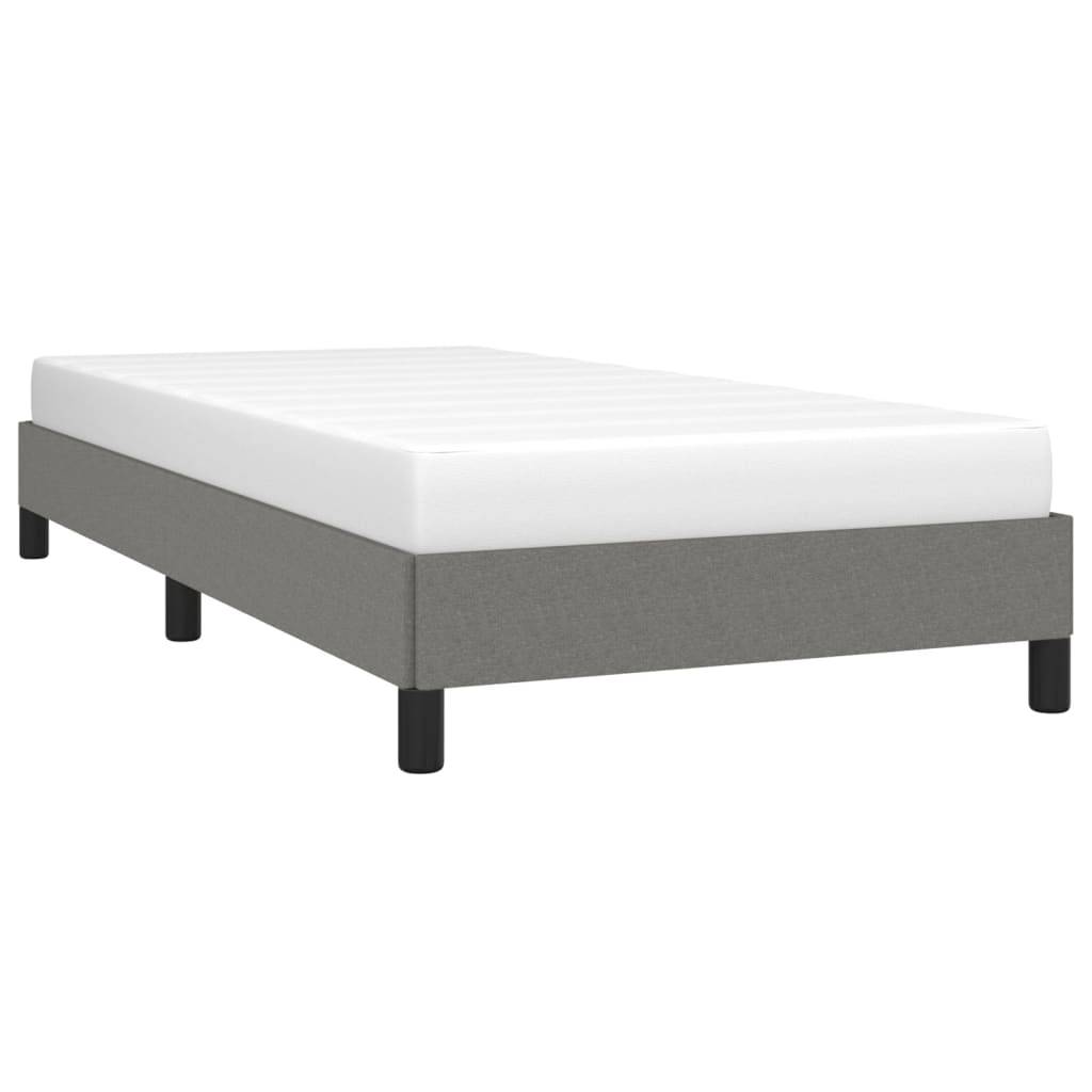 vidaXL Bettgestell ohne Matratze Dunkelgrau 100x200 cm Stoff
