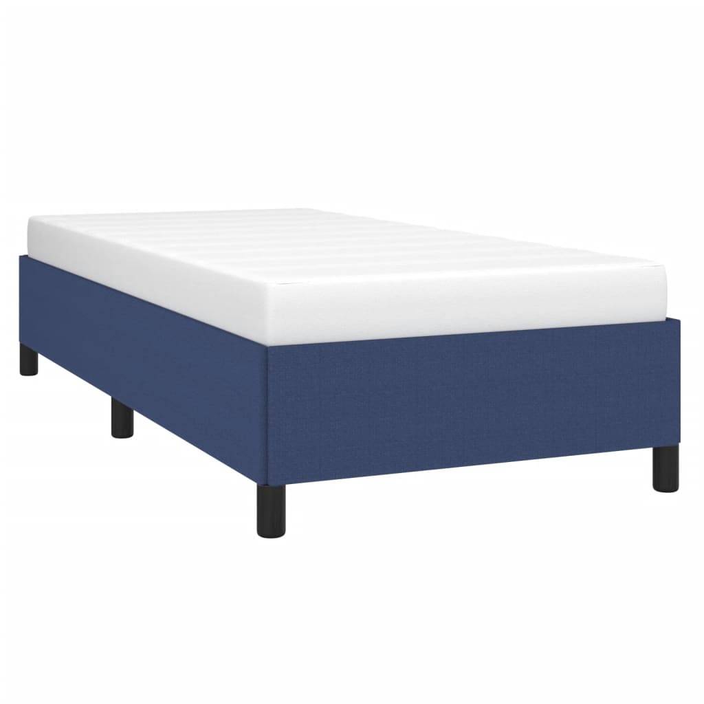 vidaXL Bettgestell ohne Matratze Blau 100x200 cm Stoff