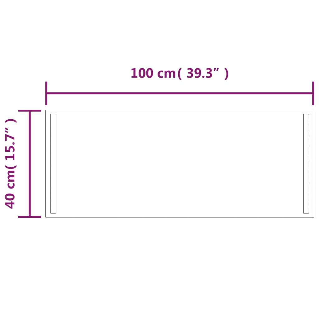 vidaXL LED-Badspiegel 40x100 cm