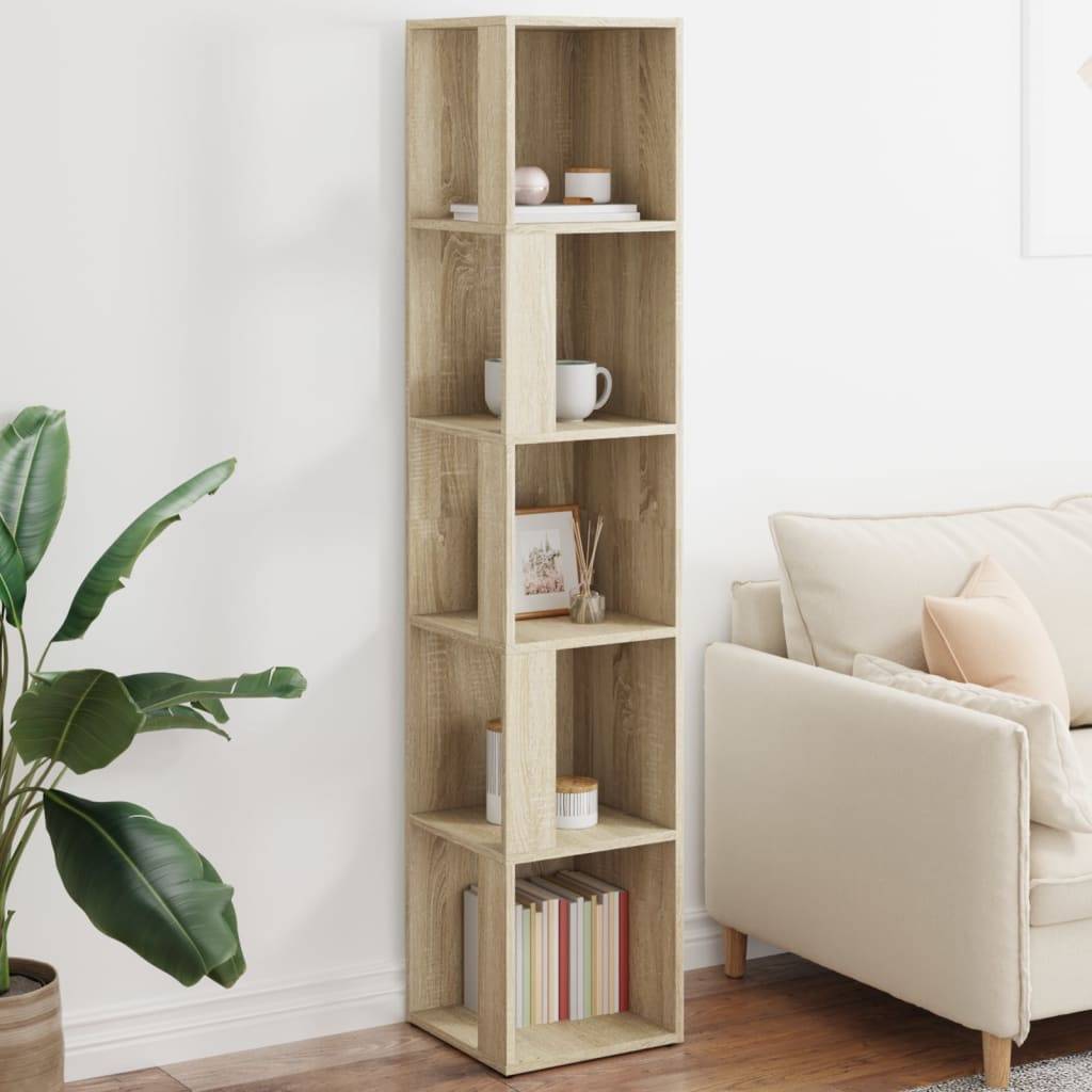 vidaXL Eckregal Sonoma-Eiche 33x33x164,5 cm Holzwerkstoff
