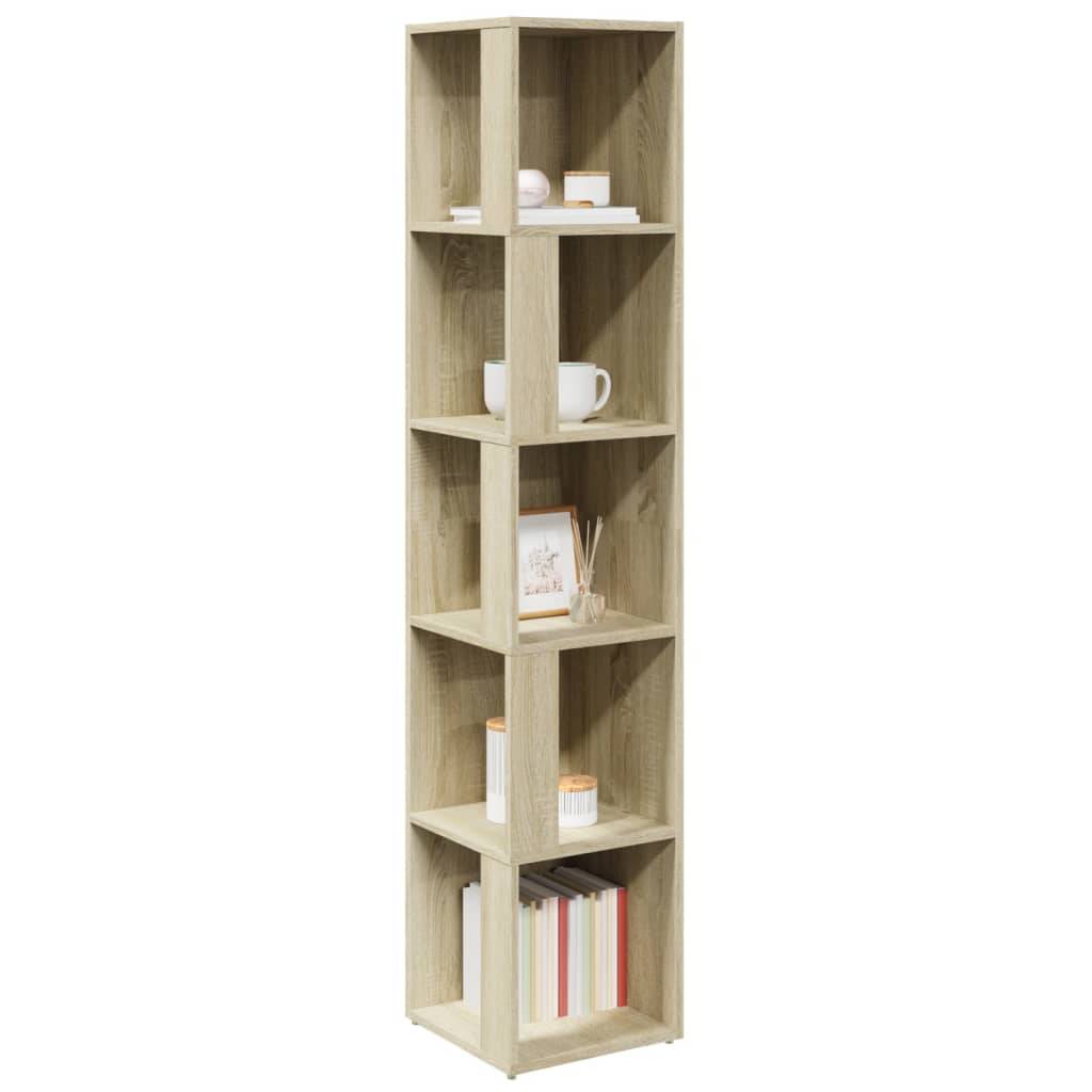 vidaXL Eckregal Sonoma-Eiche 33x33x164,5 cm Holzwerkstoff