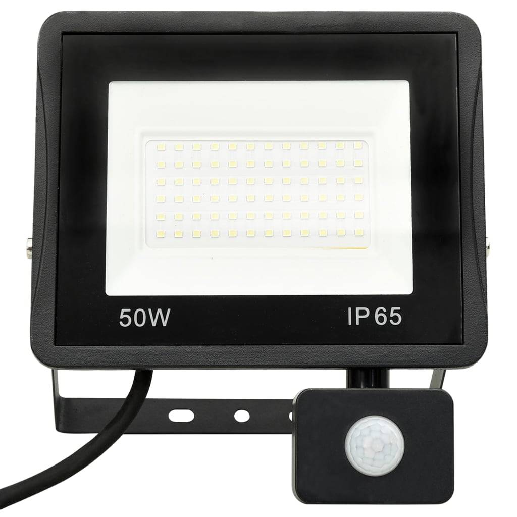 vidaXL LED-Fluter mit Sensor 50 W Kaltweiß