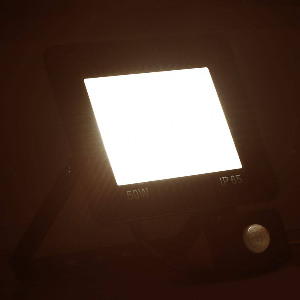 vidaXL LED-Fluter mit Sensor 50W Warmweiß