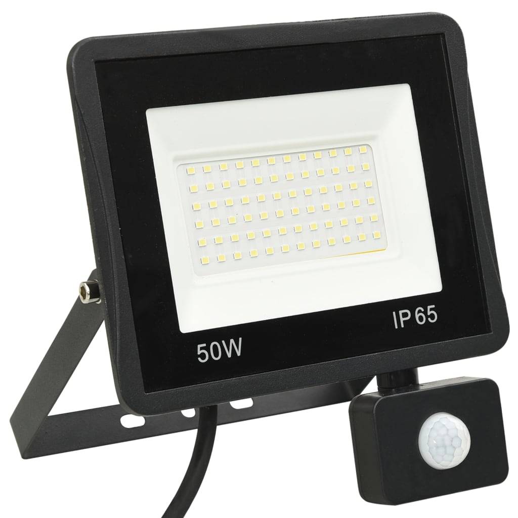 vidaXL LED-Fluter mit Sensor 50W Warmweiß