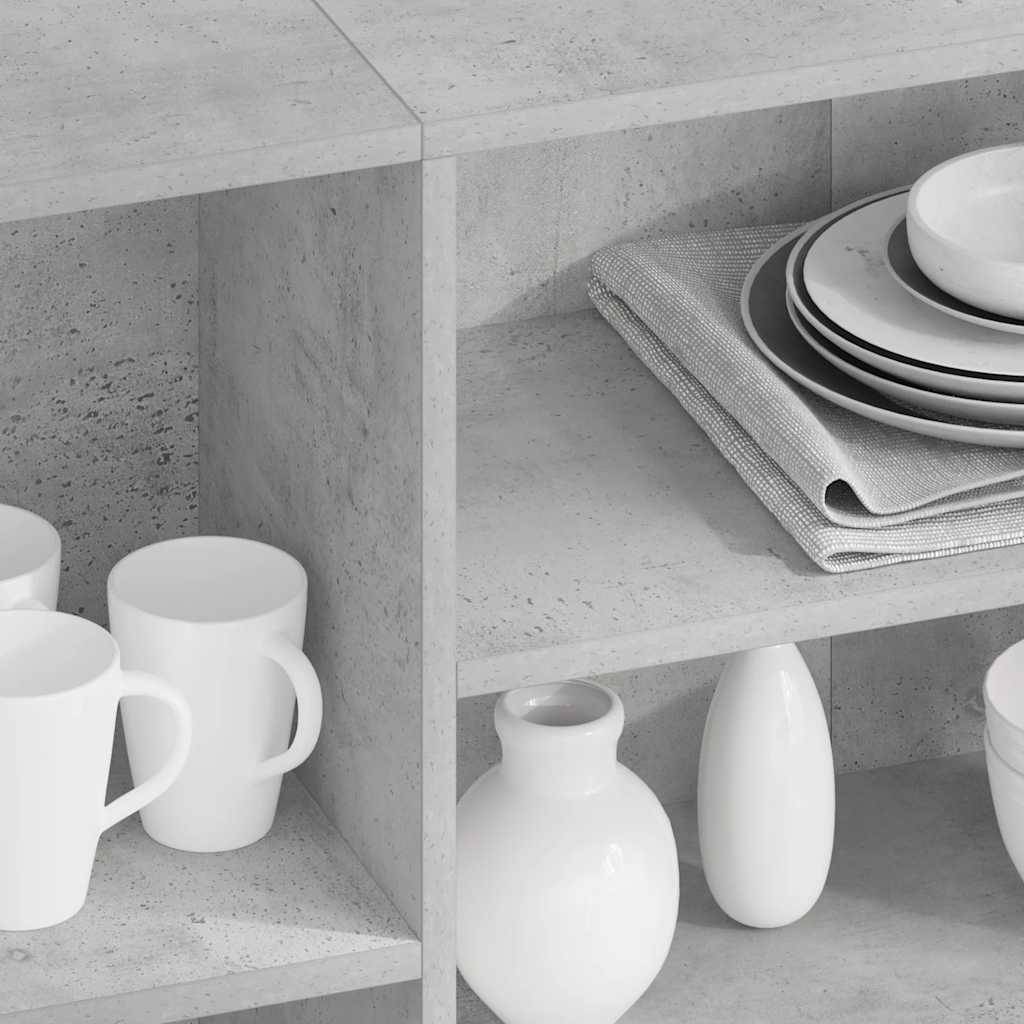 vidaXL Sideboard Betongrau 120x30x75 cm Holzwerkstoff