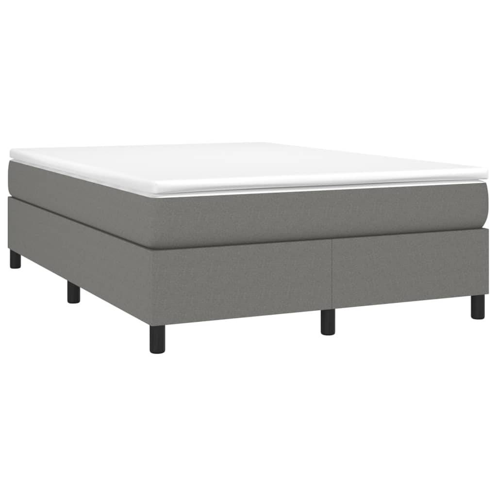 vidaXL Bettgestell ohne Matratze Dunkelgrau 140x190 cm Stoff