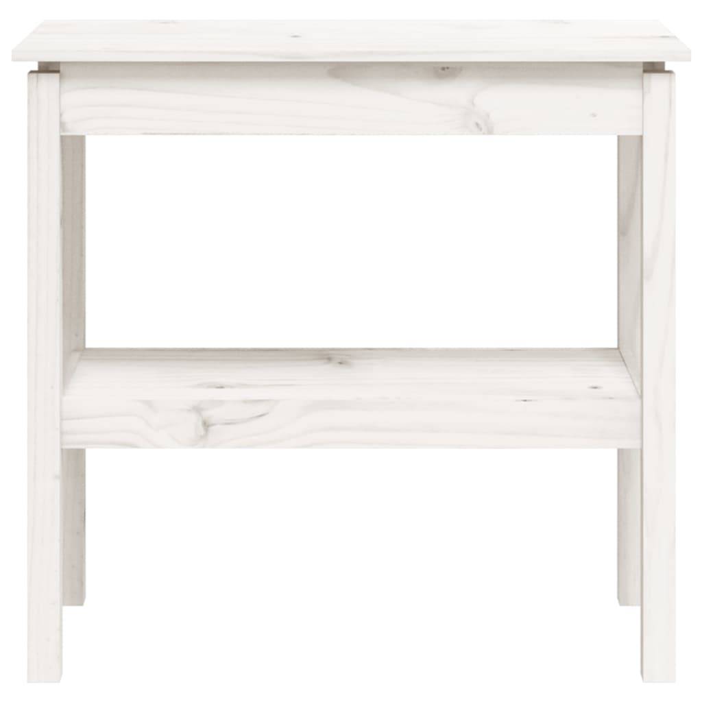 vidaXL Konsolentisch Weiß 80x40x75 cm Massivholz Kiefer