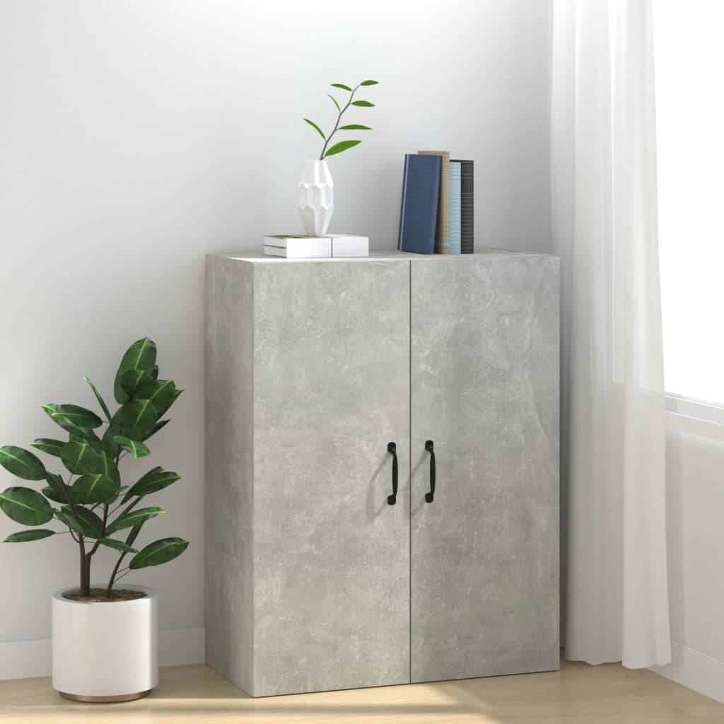 vidaXL Hängeschrank Betongrau 69,5x34x90 cm Holzwerkstoff