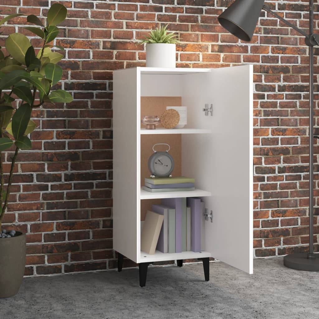 vidaXL Sideboard Weiß 34,5x34x90 cm Holzwerkstoff