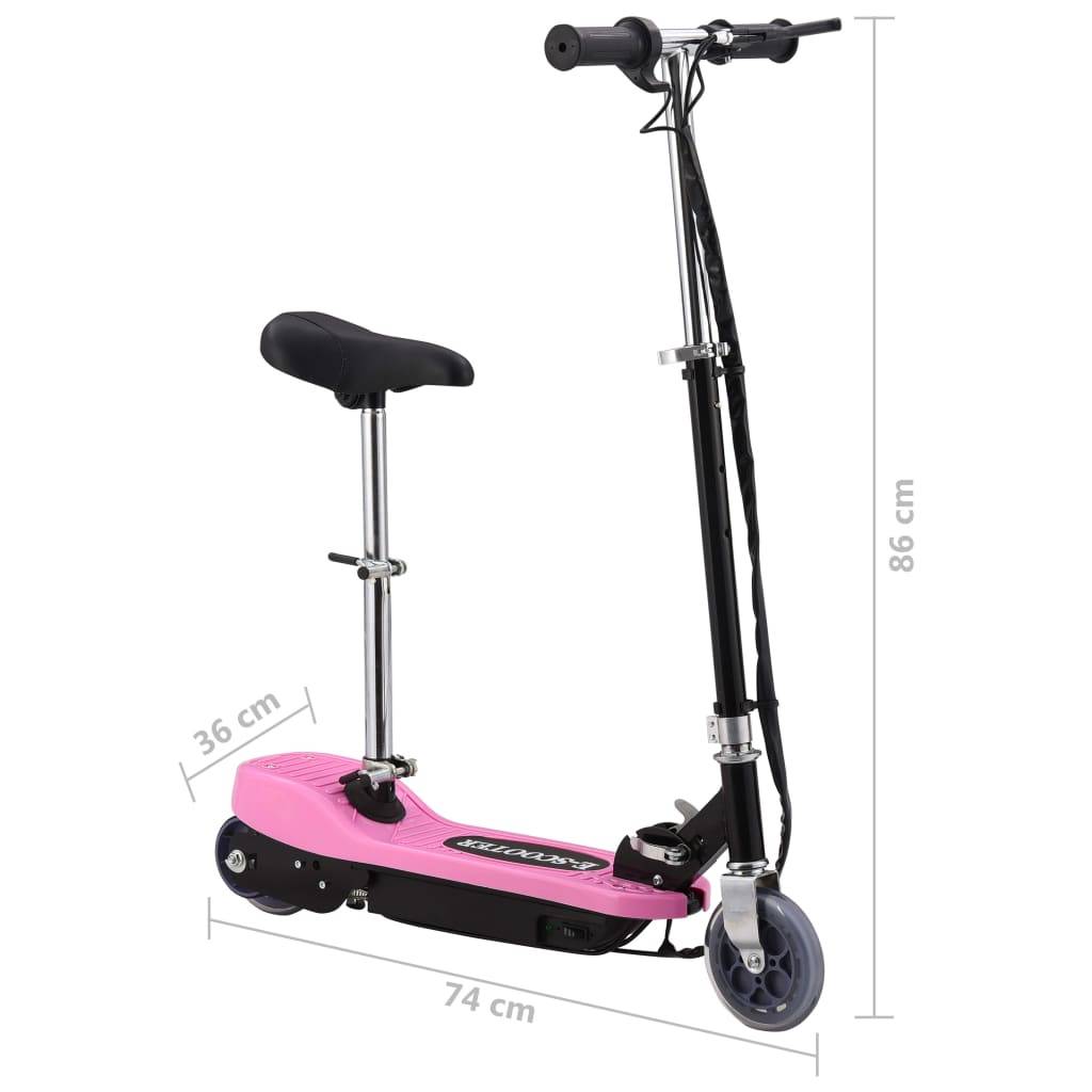 vidaXL E-Scooter mit Sitz 120 W Rosa