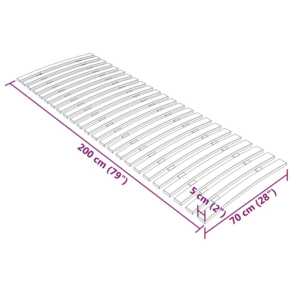vidaXL Bettlattenrost Ersatz mit 24 Latten 70x200 cm