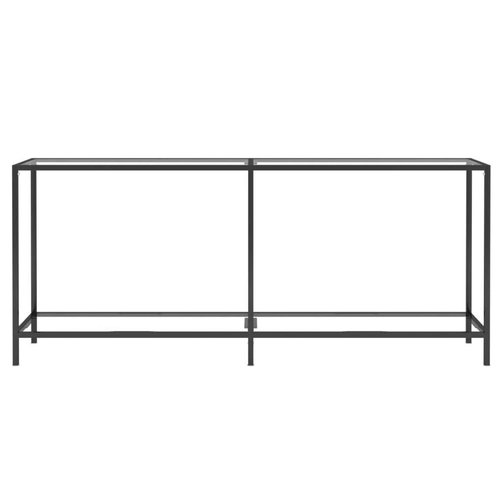 vidaXL Konsolentisch Transparent 180x35x75,5 cm Hartglas