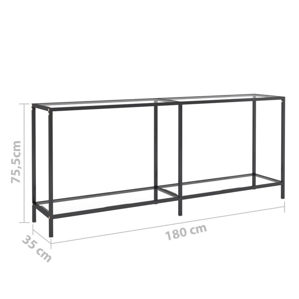 vidaXL Konsolentisch Transparent 180x35x75,5 cm Hartglas