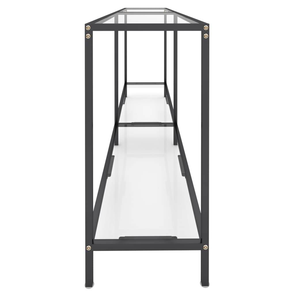 vidaXL Konsolentisch Transparent 180x35x75,5 cm Hartglas