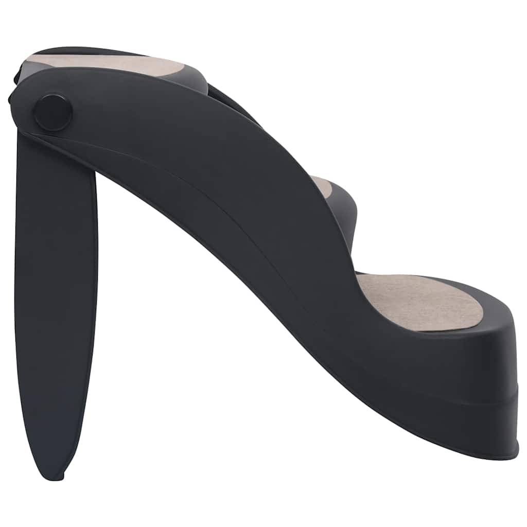 vidaXL Hundetreppe mit 3 Stufen Klappbar Schwarz