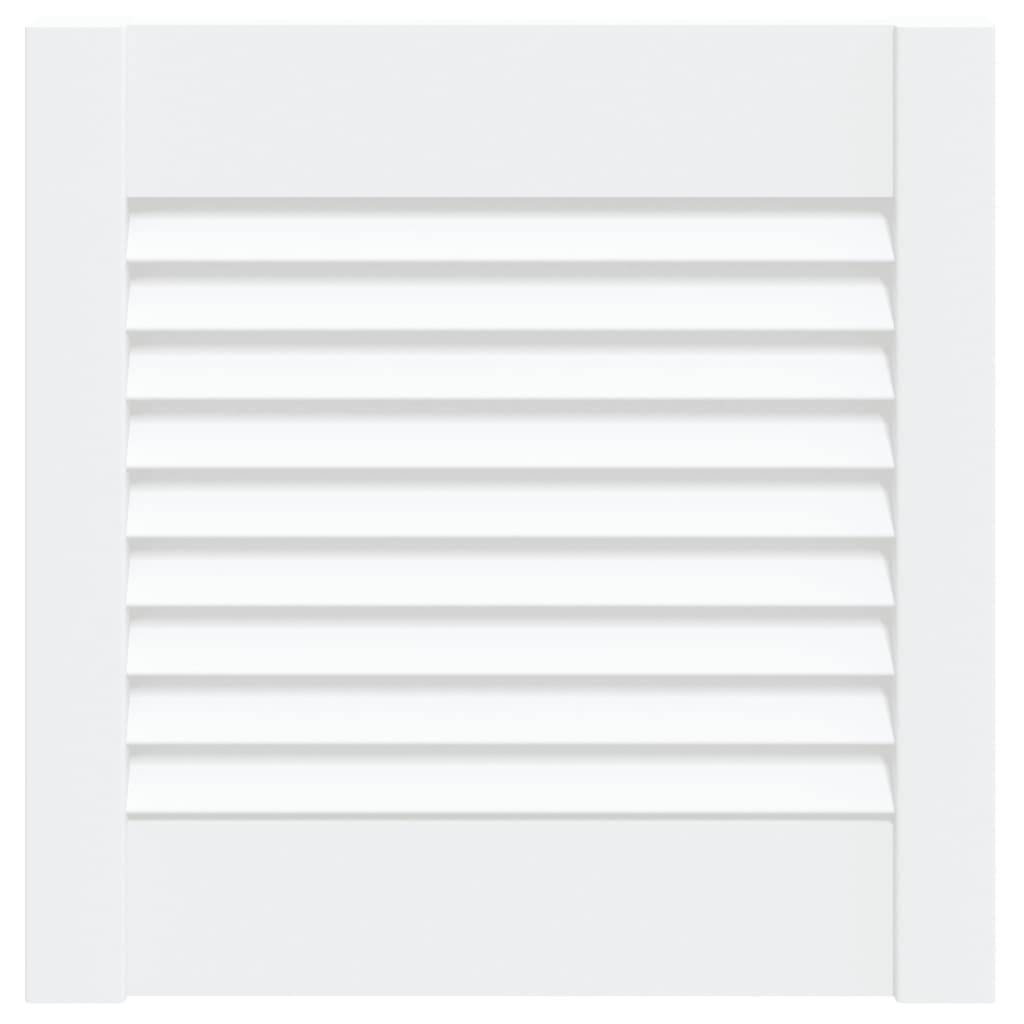 vidaXL Schranktür Lamellen-Design Weiß 39,5x39,4 cm Massivholz Kiefer