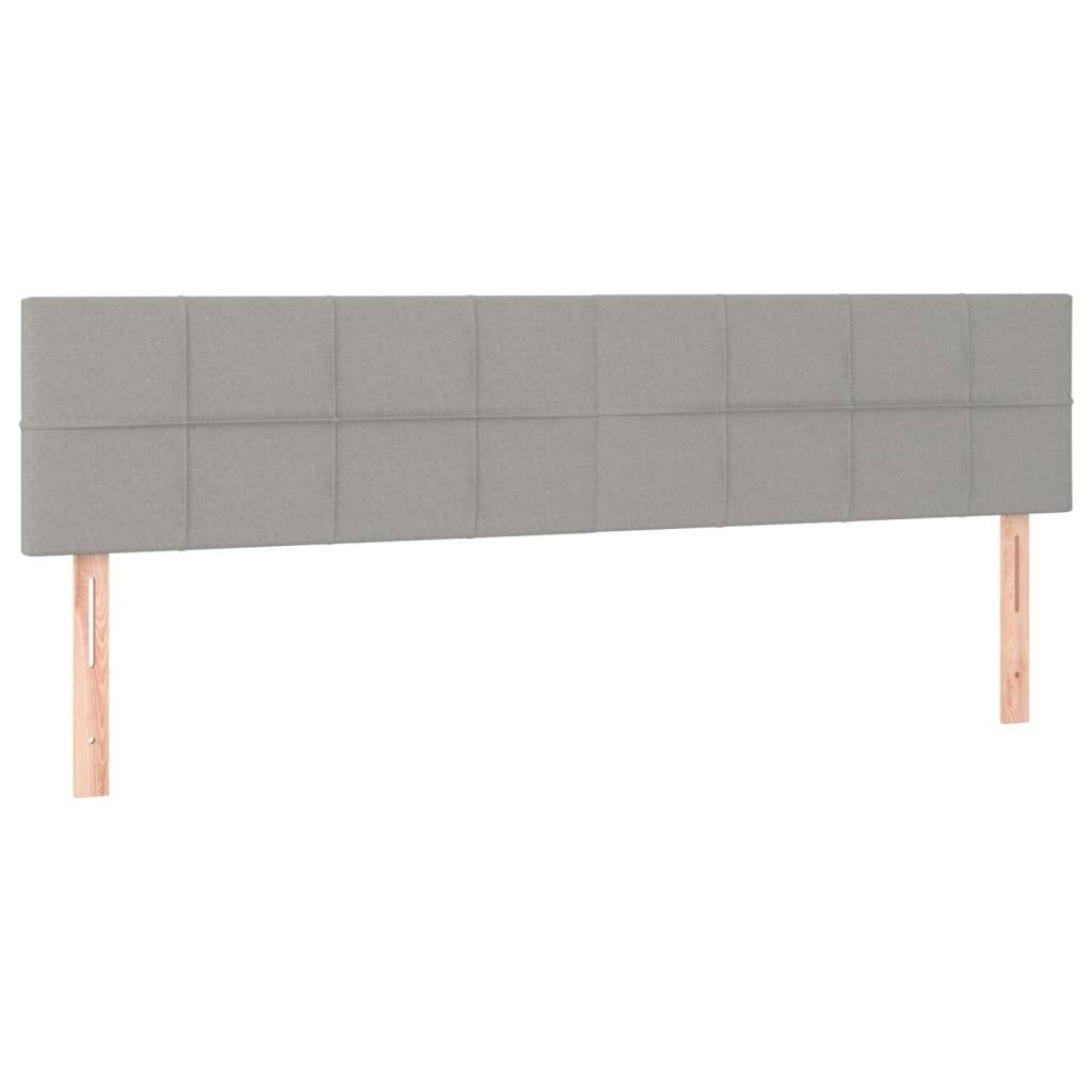 vidaXL Kopfteile 2 Stk. Hellgrau 80x5x78/88 cm Stoff