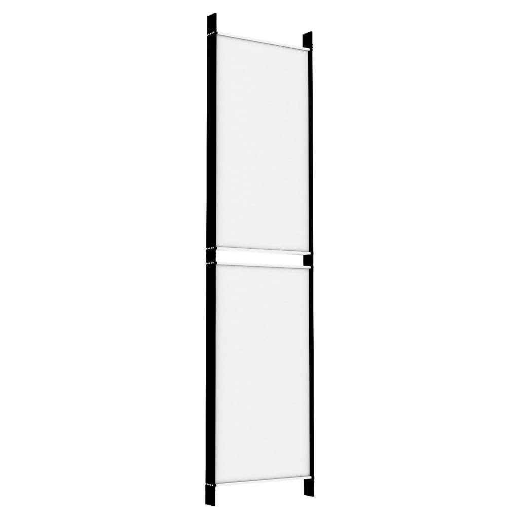 vidaXL 5-tlg. Paravent Weiß 250x200 cm Stoff