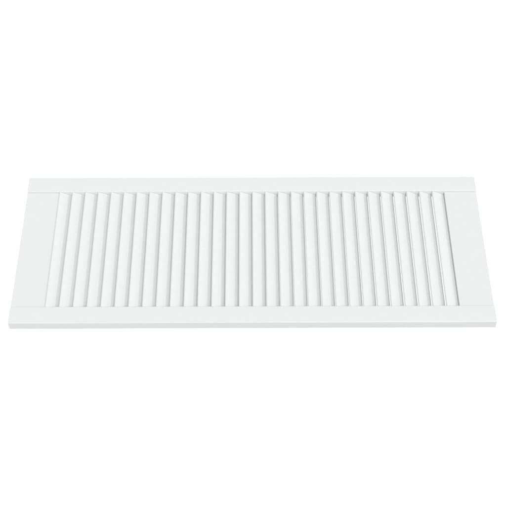 vidaXL Schranktür Lamellen-Design Weiß 99,3x39,4 cm Massivholz Kiefer