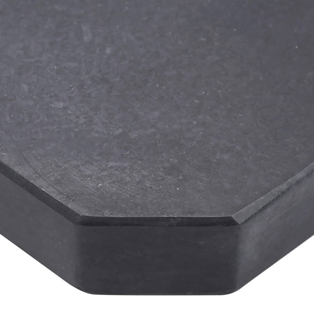 vidaXL Sonnenschirm-Gewichtsplatte Schwarz Granit Quadratisch 25 kg