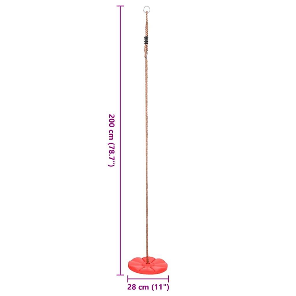 vidaXL Tellerschaukel 200 cm Rot