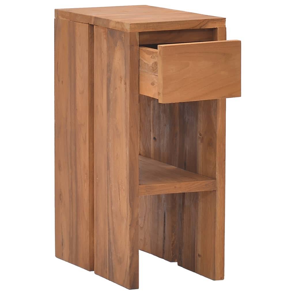 vidaXL Nachttisch 20x35x50 cm Teak Massivholz