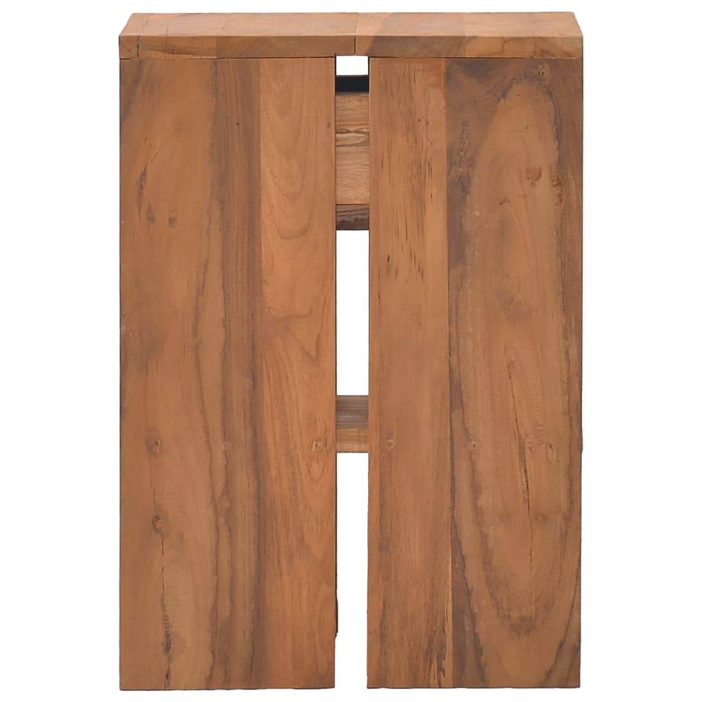 vidaXL Nachttisch 20x35x50 cm Teak Massivholz