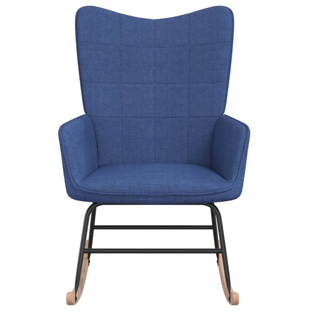 vidaXL Schaukelstuhl Blau Stoff